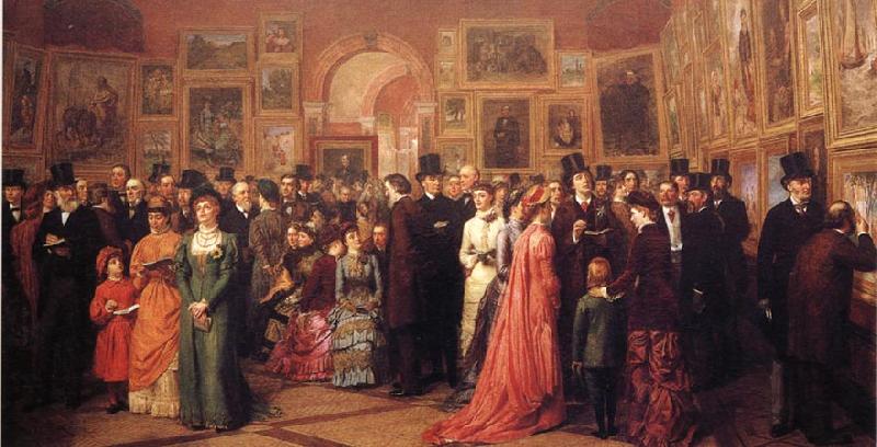 William Powell  Frith Private View of the Royal Academy 1881 Sweden oil painting art